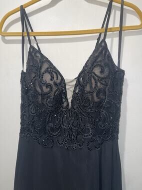 Amelia Couture Elegant Dress in Black - Size 6